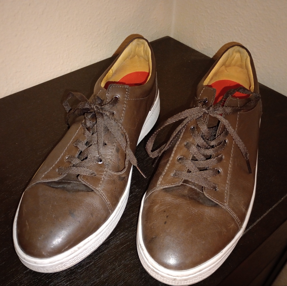 Sandro Moscoloni 11d brown leather sneakers